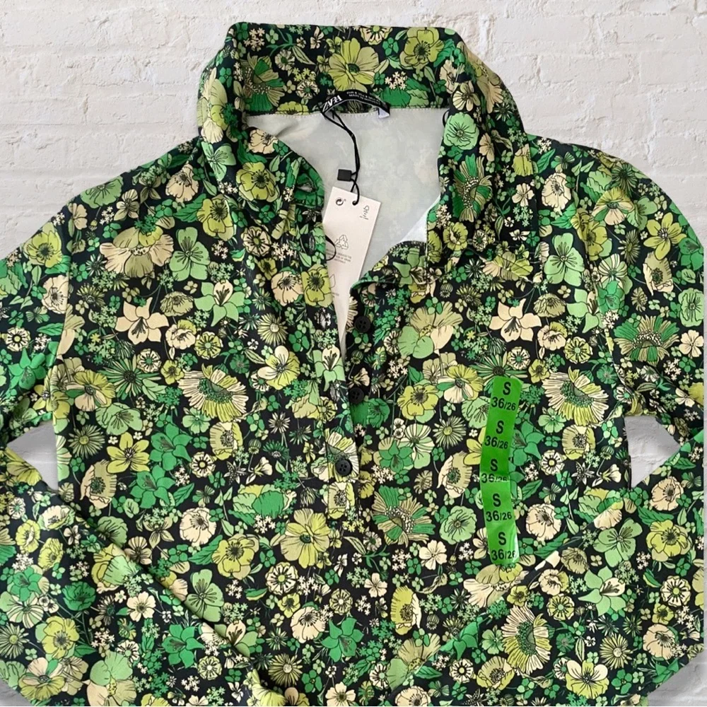 Zara Retro Floral Mini Dress - Picture 3 of 5